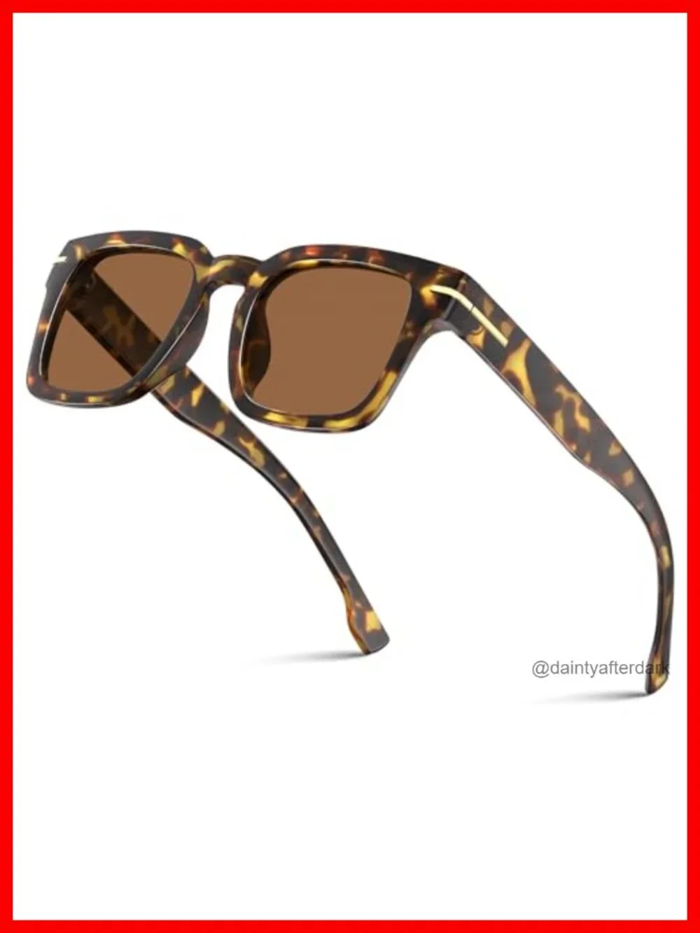 Retro Square Frame Sunglasses for Women Men Driving UV Protection HD Lens